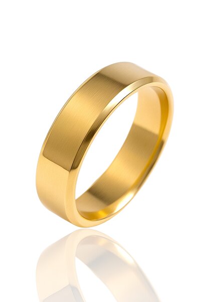 Güler Kuyumculuk 14 Ayar Altın Düz Kesim Alyans – 6 mm