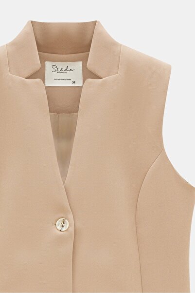 Saade Mink Leak Collar Cup Vest