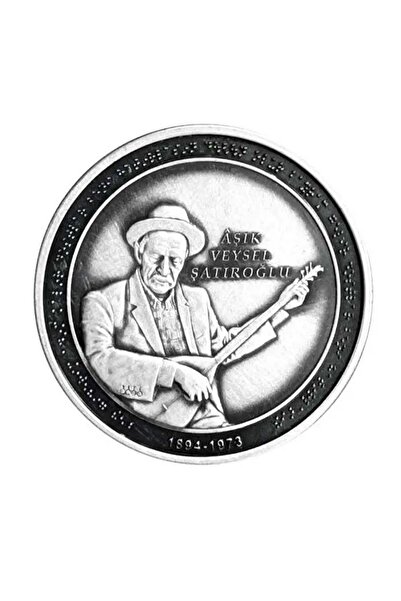 aga kulche AgaKulche Aşık Veysel Okside Gümüş Madalyon