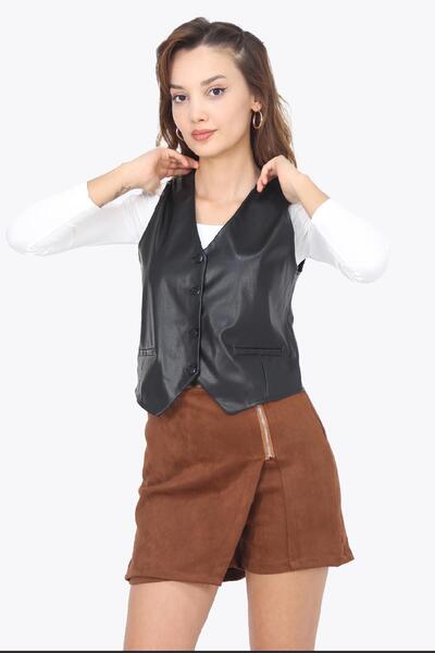 Mckanzie 4708 Buttoned Leather Vest