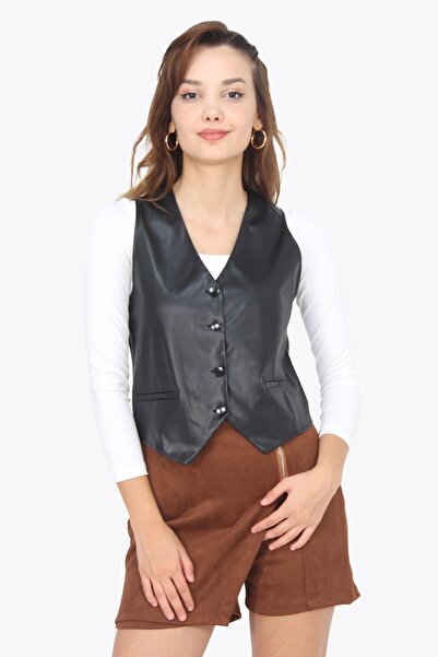 Mckanzie 4708 Buttoned Leather Vest