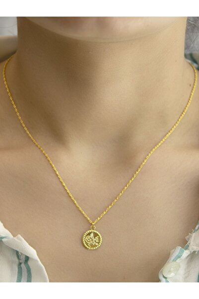 Zeynepli gold & jewelry 14 Ayar Altın Orta Boy Tuğra Kolye