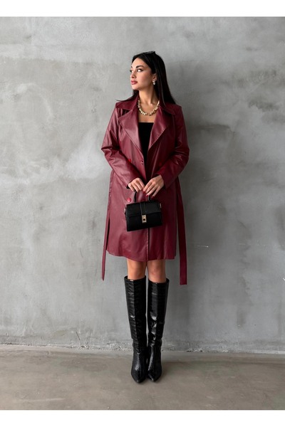 Shahiqa Suni Deri Trençkot