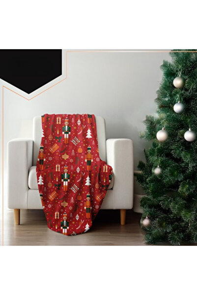 varioshop Christmas Blanket & Bedspread 150x200 cm, Double, Soft & Warm, Red