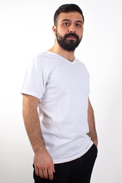 Twister Jeans 1827 BELA MUŠKA MAJICA SA V-IZREZOM