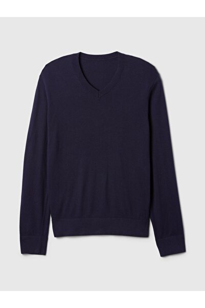 GAP Erkek Lacivert V Yaka Kazak