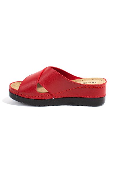 DAGOSTER DZA37-3029 Kırmızı Günlük Ortopedik Kadın Terlik