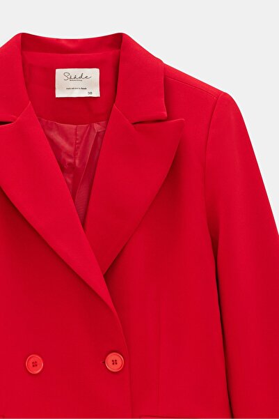Saade Red Button Detailed Business Jacket