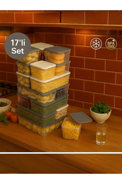 Nesto Home 17li Renkli Derin BuzdolabıDüzenleyici Buzluk Ve Mikrodalga Saklam...