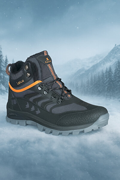 ERAVEN Men's Watertight Waterproof Trekking Fur-Lined Zippered Boots