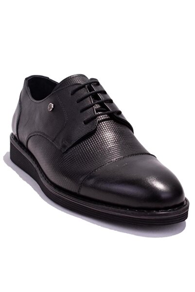DAGOSTER Dma08-860 Black Orthopedic Daily Men's Leather Shoes