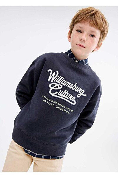 MANGO Kids İşlemeli desenli sweatshirt