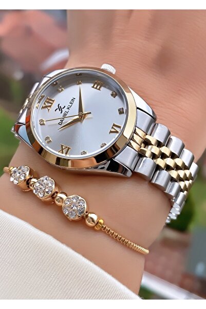 Daniel Klein Marka Gümüş Renk Çelik Kordon Kadın Kol Saati - Bileklik Hediyeli