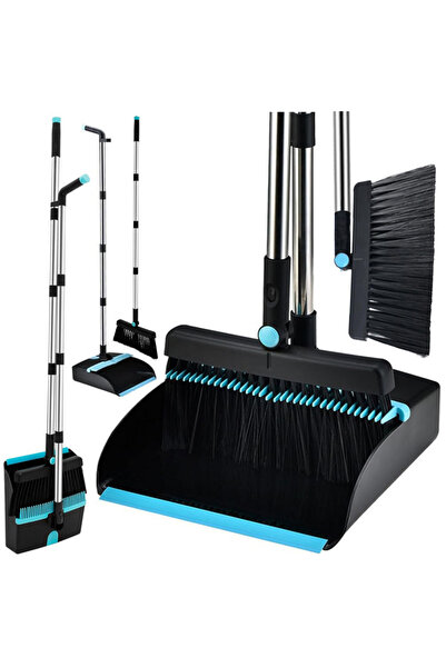 varioshop VarioShop broom and dustpan set, 180° adjustable handle, hair comb,...