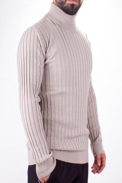 Twister Jeans Twister 3625 Bež muški džemper sa rolkolicom