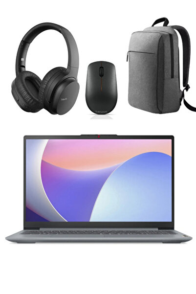LENOVO Ideapad Slim 3 N100 4GB 128GB W11 15.6" LAPTOP+ÇANTA+MOUSE+KULAKLIK