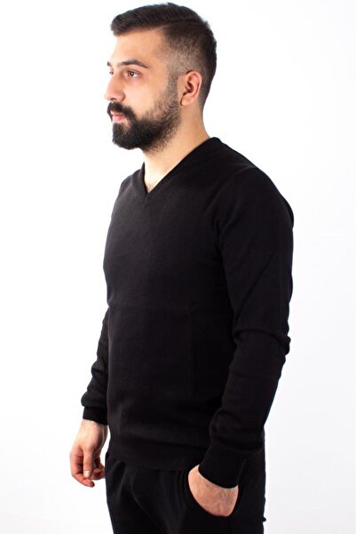 Twister Jeans Twister 3622 Black V-Neck Men's Sweater