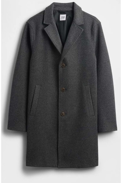 GAP V-Top Coat 791204 Relaxed Overcoat Trench Coat Men's Jacket Gray