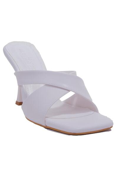 DAGOSTER Dza07-811330 White Classic Heeled Women's Slippers