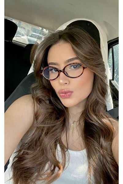 funeyes Miux Leopard Trend Model Ellipse Oval Blue Light Protection Glasses Blue Block Screen Reading Eyewear