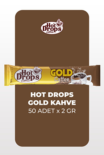 HOT DROPS Gold Kahve (100GR) 50 Adet X 2 Gr Hazır Granül Kahve