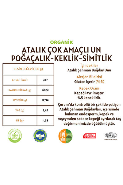 Değirmenden Atalık Çok Amaçlı Un - Poğaçalık-Keklik-Simitlik - 5 Kilo