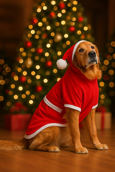 DOGİ&DOG Büyük Irk Noel Baba Köpek Swaeti-köpek Kiyafeti-köpek Kostüm