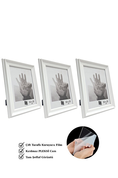 Batu Art Home 3 Adet Fotoğraf Resim Çerçevesi Korumalı Kırılmaz Pleksi Camlı ...