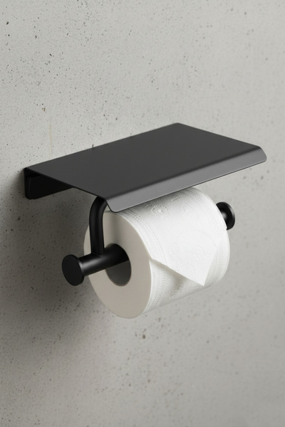 BanyomHome Clk Paslanmaz Pirinç Mat Siyah Vera Tuvalet Kağıtlık