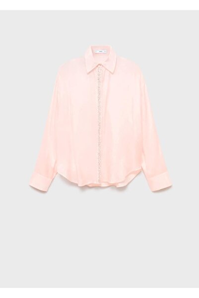 MANGO Woman Modal strass taşlı gömlek