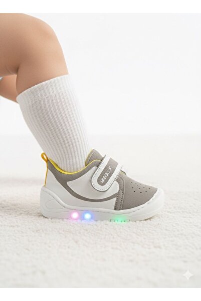 MİDDO KİDS Belle Vie Shoes Okki First Step Orthopedic Girl-Baby Lighted Shoes