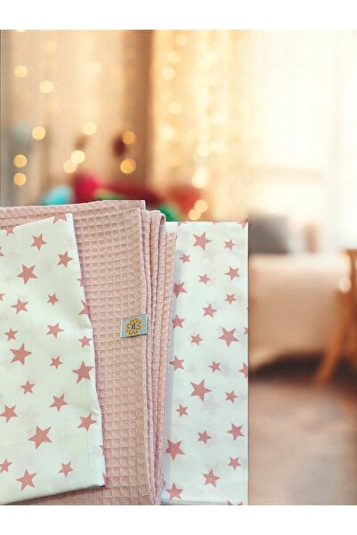 Mrvhome طقم بيكيه للأطفال مصنوع من القطن بنسبة 100% - بنمط نجمة البودرة، طقم ...