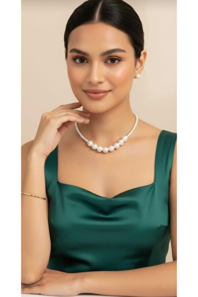 TUHAM AKSESUAR قلادة أفروديت فينومين من اللؤلؤ، مجوهرات الأناقة