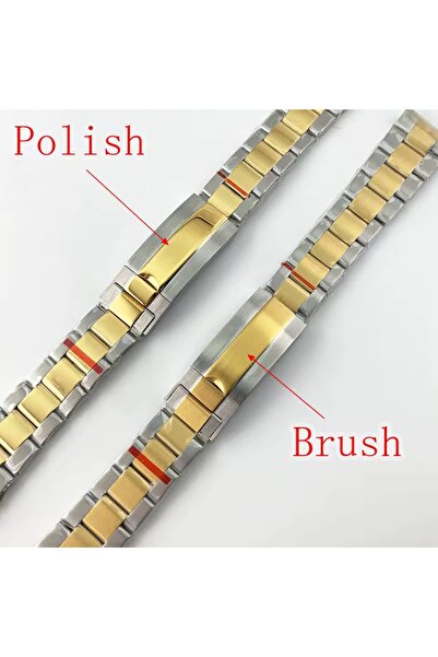 Sewor 20MM ÇAPINDA UCU KAVİSLİ ÇİFT RENK ÇELİK SAAT KORDONU