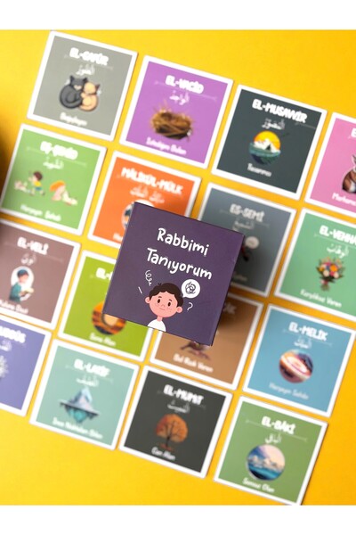 HAKİ STORE I Know My Lord-Illustrated Esmaül Hüsna Cards for Children