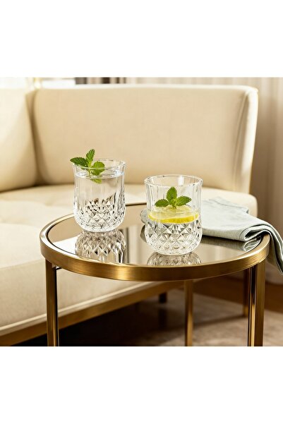 Madame Coco Glass Audrey Set of 4 Water Glasses 190 ml White Water Glass 4 Pieces