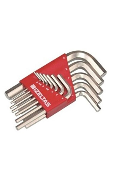 İzeltaş 10'lu Allen Anahtar Takımı Kısa Boy