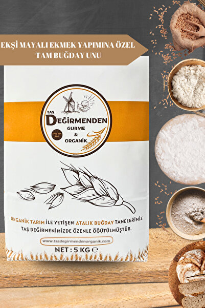 Taş Değirmenden Organik Atalık Ekşi Mayalı Ekmek Yapımına Özel Tam Buğday Unu...