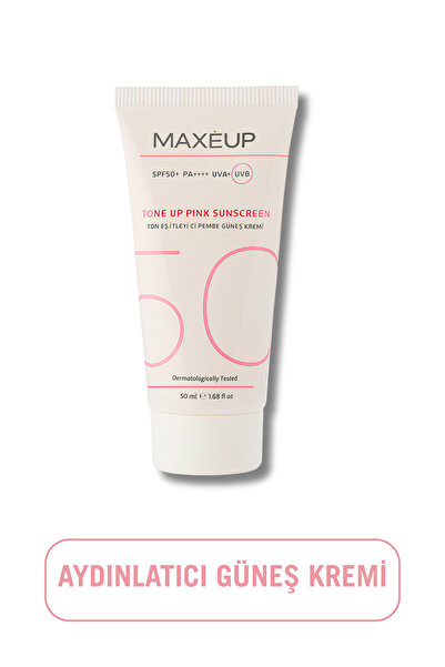 Maxeup Ton Eşitleyici Pembe Güneş Koruyucu Aydınlatıcı Güneş Kremi | Hyaluron...