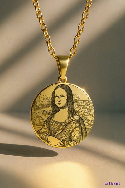 ArtinArt Mona Lisa - Leonardo Da Vinci |   316L Steel Necklace