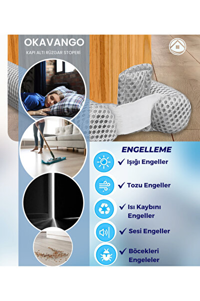 OKAVANGO Kapı Altı Eşik Süngeri Kapı Altı Rüzgarlık Kapı Altı Rüzgar Önleyici