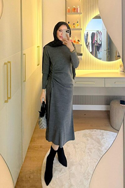 Hazamoda فستان تريكو فيومي سموكد