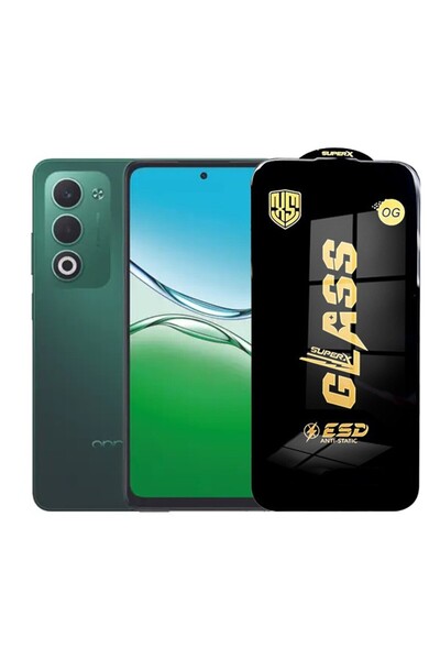 Flippy Protector de ecran din sticlă securizată ESD pentru Oppo A5, margini negre, 0,35 mm, antistatic