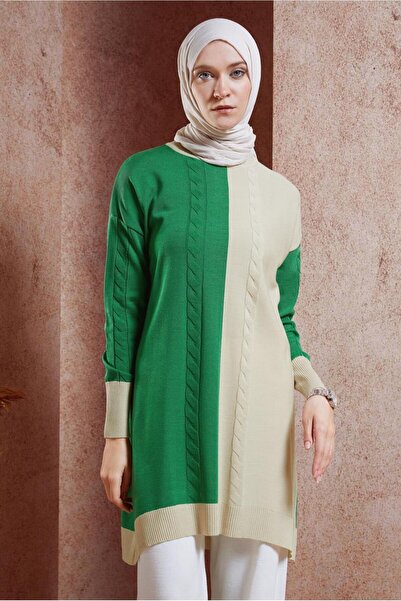 Alvina Two Color Knitwear Tunic 44901