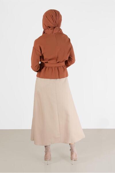 Alvina BUTTON DETAIL WIDE CUT SKIRT 60225