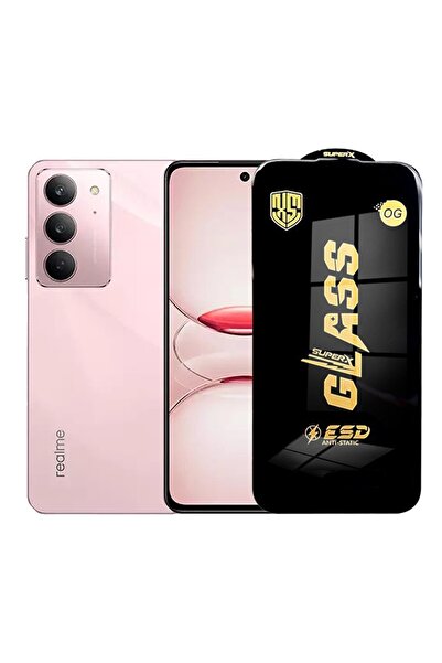 realme C75x (Flippy) Screen Protector — 0.35mm Tempered ESD Glass, Black Edges, Anti-scratch