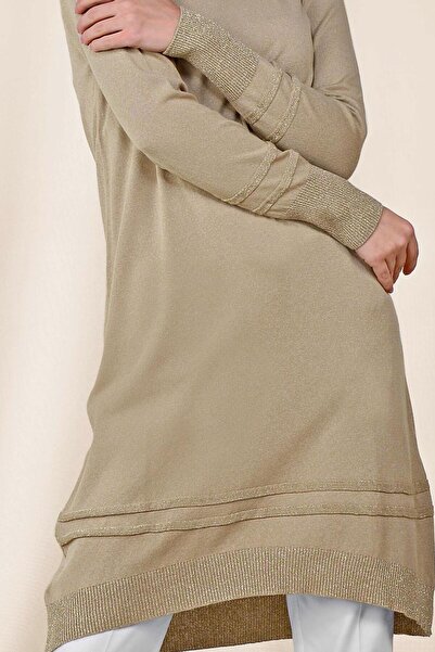 Alvina Silvery Detailed Knitting Tunic 4524