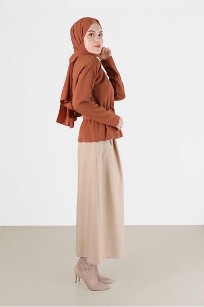 Alvina BUTTON DETAIL WIDE CUT SKIRT 60225