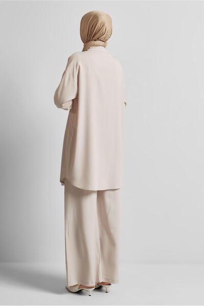 Alvina SHIRT COLLAR PANTS SUIT 44473