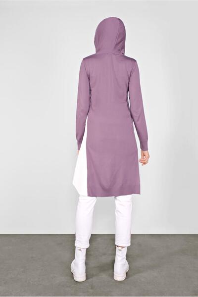 Alvina Hooded Shirt Piece Knitwear Tunic 41060